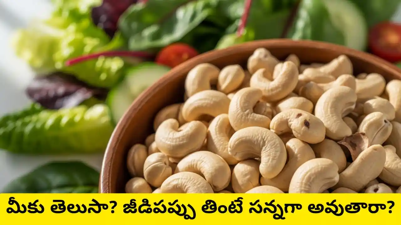Cashew nuts for weight loss – healthy portion with salad and spoon.