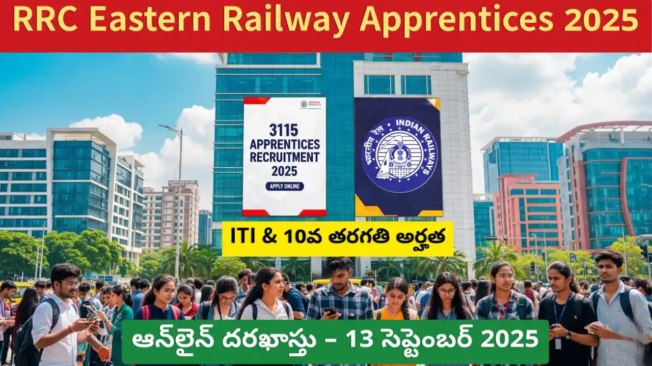 RRC Eastern Railway 2025 - RRC Eastern Railway 2025 Apprentices recruitment 3115 posts apply online