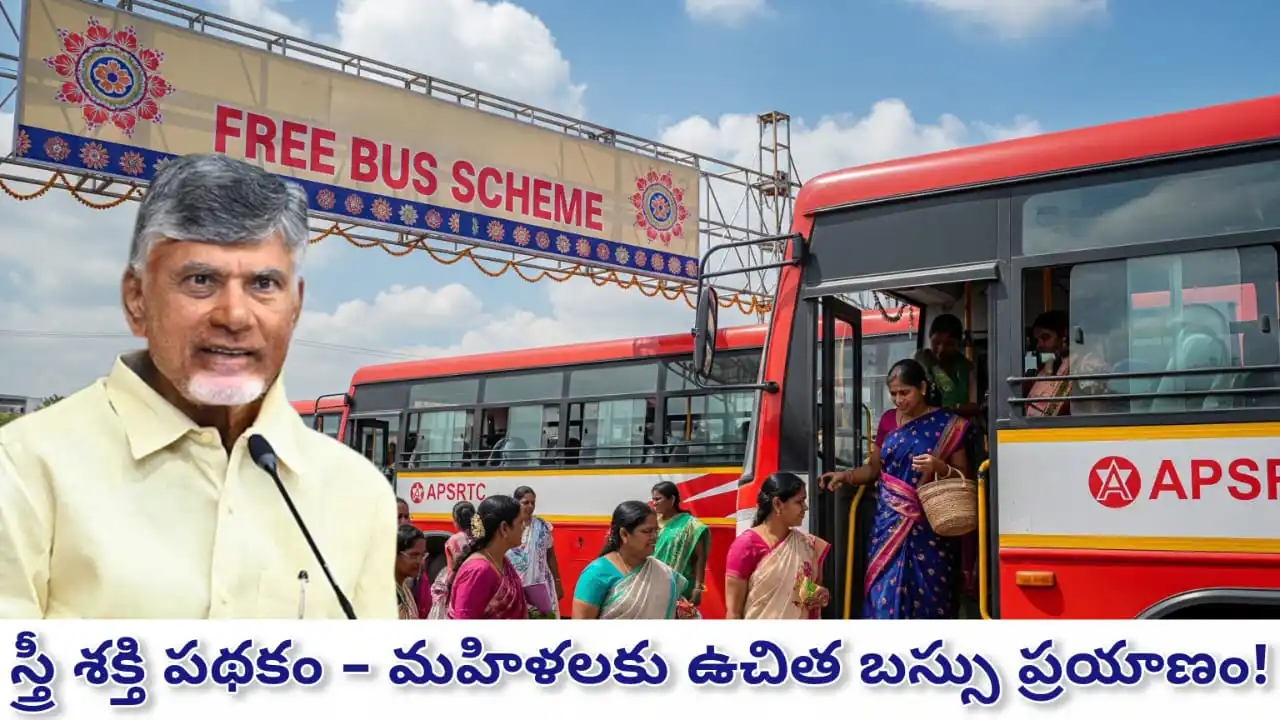AP Free Bus Scheme - AP CM Chandrababu launching Stree Shakti Free Bus Scheme for women passengers