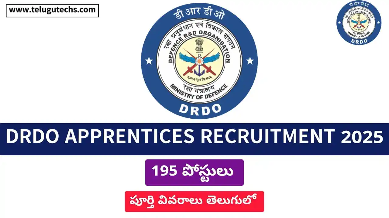 DRDO Apprentice Recruitment 2025 – Apply for Graduate, Diploma, ITI Posts