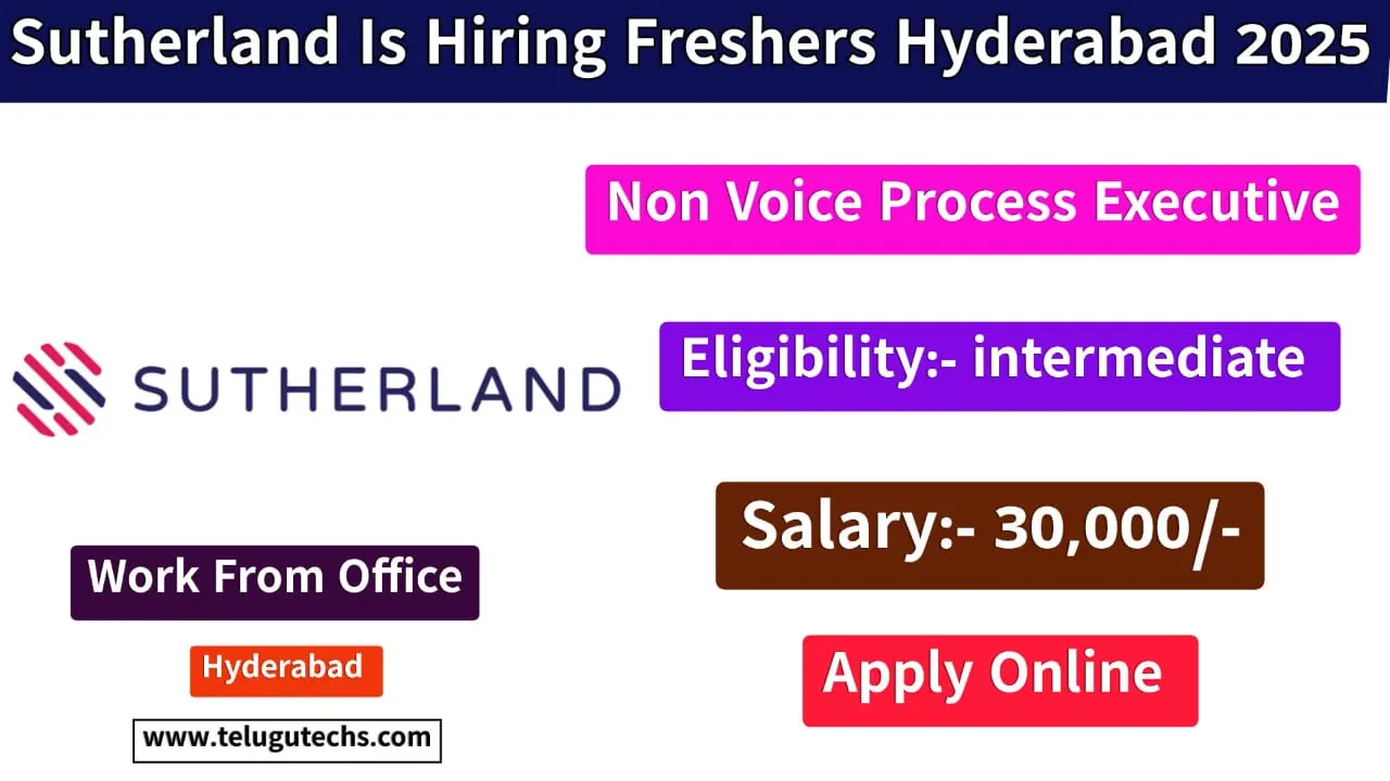 Sutherland-Non-Voice-Jobs-2025-Hyderabad-telugu-techs - Sutherland Non Voice Jobs 2025 – Apply for International Process Executive