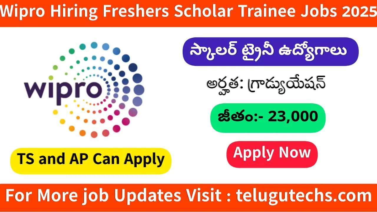 Wipro WILP Hiring Freshers 2025 - Apply for Scholar Trainee Role | Earn While You Learn M.Tech