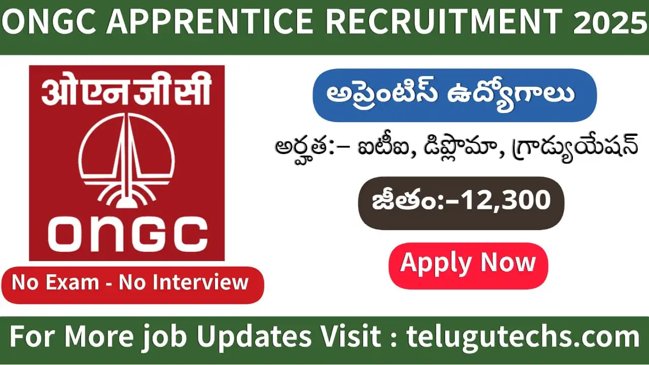 ONGC Apprentice Recruitment 2025 - Apply for 2,623 ITI, Diploma, Graduate Posts